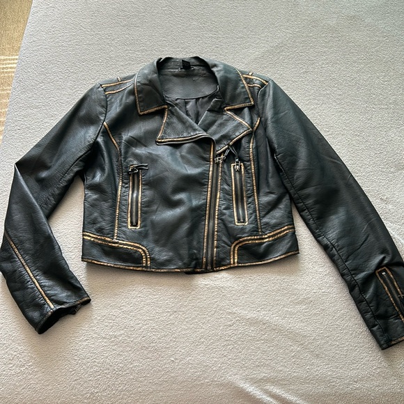 Rue 21 | Womens Black Faux Leather Biker Jacket - Size XL - Picture 6 of 11